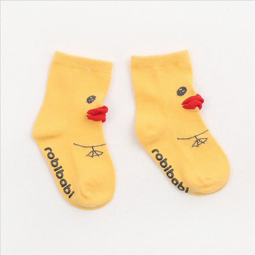 0-4Y baby cute socks little yellow duck cartoon cotton antiscivolo lovely infant toddler floor sock kaus kaki bayi/chaqaloq paypoq