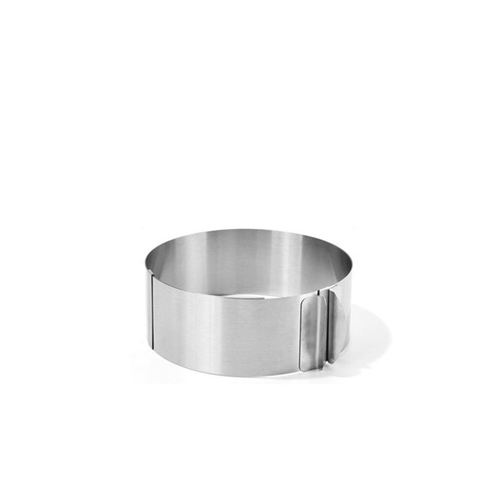 430 Stainless Steel 6-30cm Telescopic Mousse Ring Rustproof With Scale 6-15cm Heightened Baking Cake Ring For Families Baking: Height 6cm