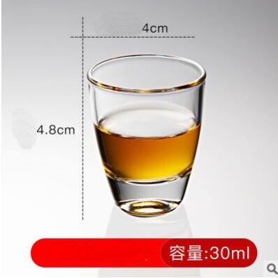 6PCS Crystal Cup Shot Glass Cup Spirits Wine Mini Glass Cup glasses Party Drinking Charming Thick Small Cup: 30ml 6pcs