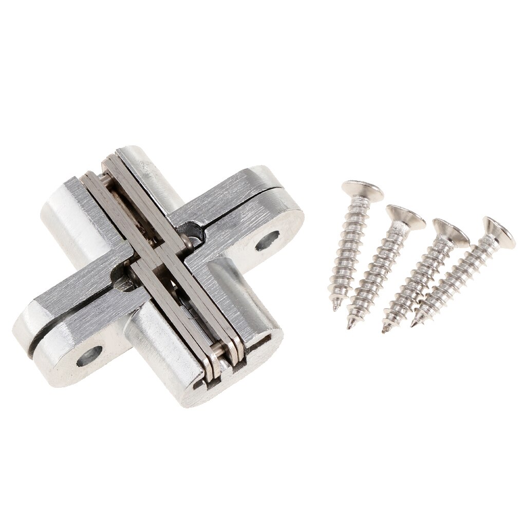 Heavy Duty Metal Hidden Cross Door Hinges Cabinet Cupboard Wardrobe Hinges