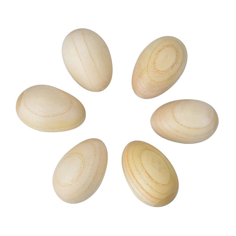 Toddler Boy Easter Gifts 6 Pack Easter Wooden Shake Eggs Percussion Musical Shakers For Kids Baby Easter Gift