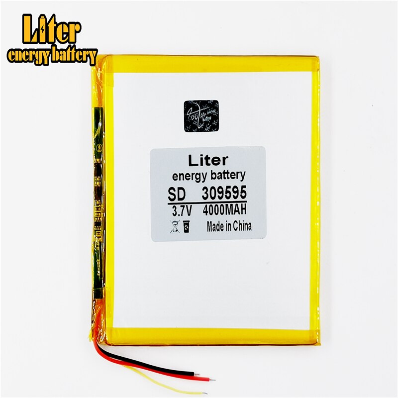 3 Lijn Li-Ion Batterij Voor Tablet Pc 7 Inch 8 Inch 9Inch Tablet Batterij Innerlijke 309595 4000Mah