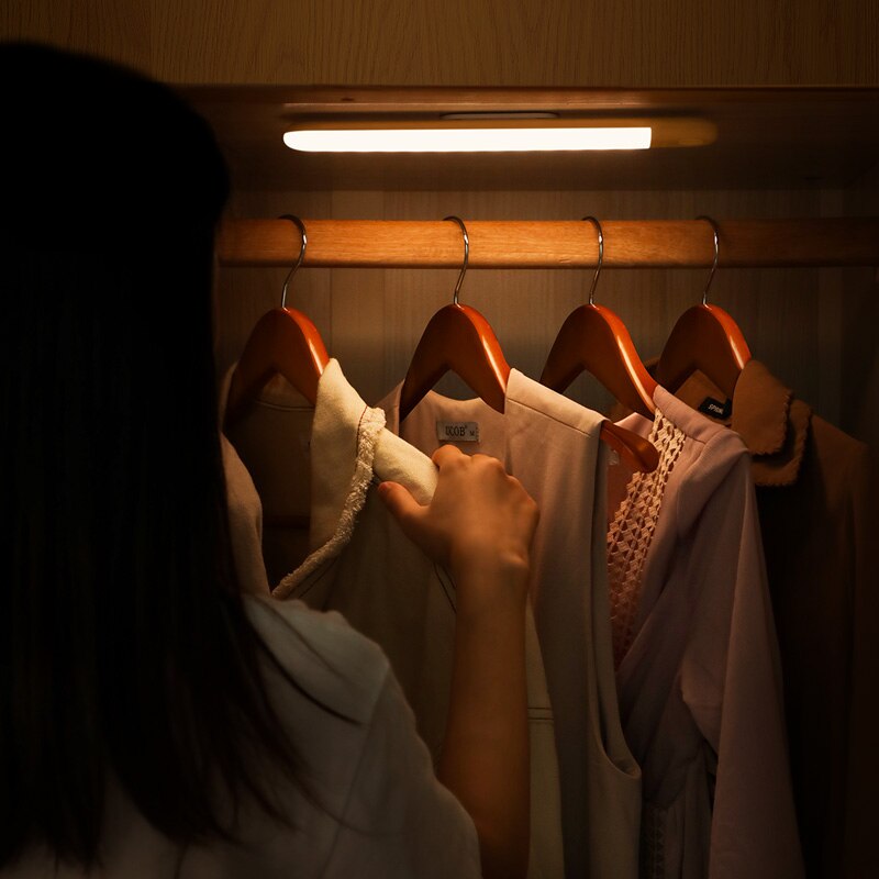 Baseus Under Cabinet Light PIR Motion Sensor Human Induction Cupboard Wardrobe Lamp Smart LED Closet Light For Kitchen Bedroom: Natural light