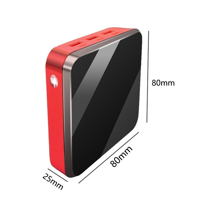 Energie 30000mAh Mini QI kabellos Energie Digital Anzeige Mit 3 USB Häfen Schnelle Ladung Batterie für IPhone Xiaomi Samaung