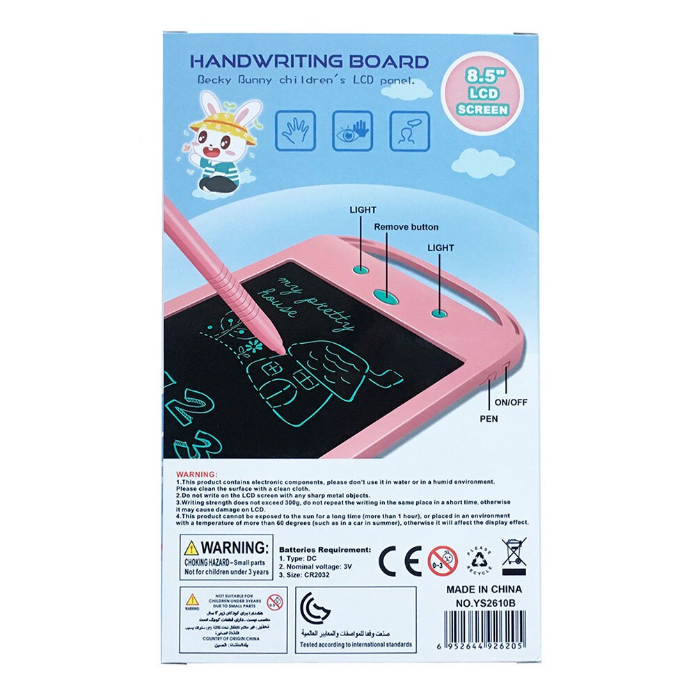 Lcd-schrijftablet 8.5 inch doodle elektronisch digitaal elektronisch grafisch tekenblok notitieblok bord handschrift prikbord