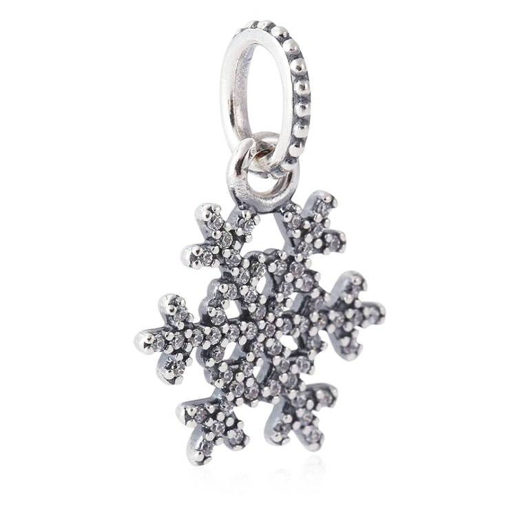 925 Sterling Silver Classic Love Snowflake Tree Floral Daisy Heart Shape Feather DIY Necklace Pendant Charm: 2081