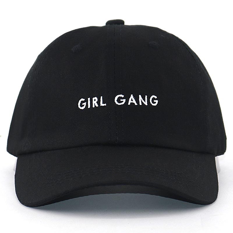 Bride &amp; girl gang festa de despedida chapéus 100% algodão ajustável noiva esquadrão bonés de beisebol moda pai chapéus todos combinados: Preto