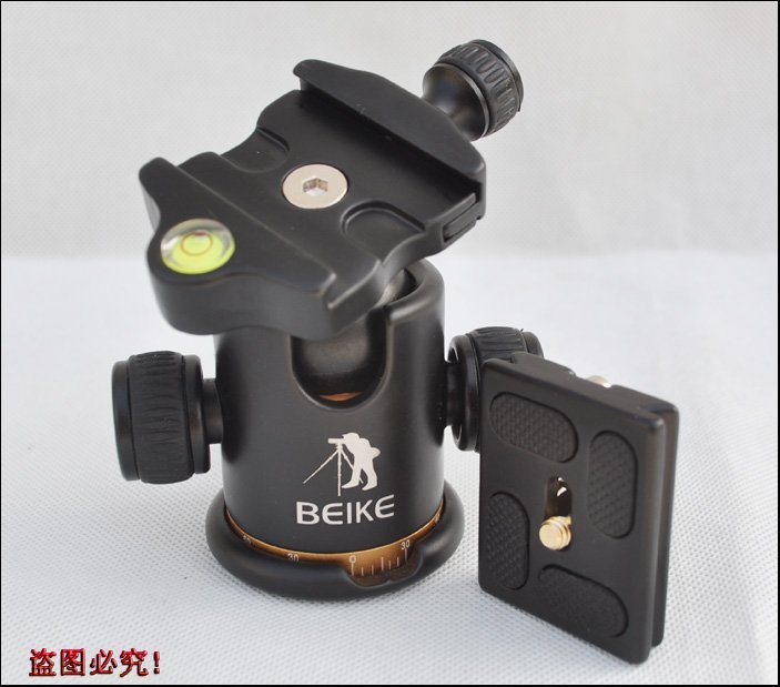 Aluminum Camera Tripod Ball Head with Quick Release Plate Pro Camera Tripod with 1/4" screw. 3/8" screw mou load to 8kg