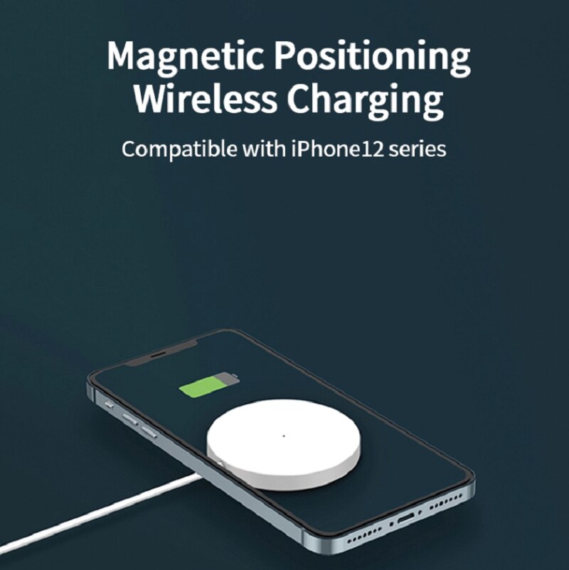 15W Draadloze Magnetische Oplader Metalen Gaming Magneet Adsorbeerbare Telefoon Snel Opladen Pad Voor Iphone 12 Huaiwei Samsung Magsafing