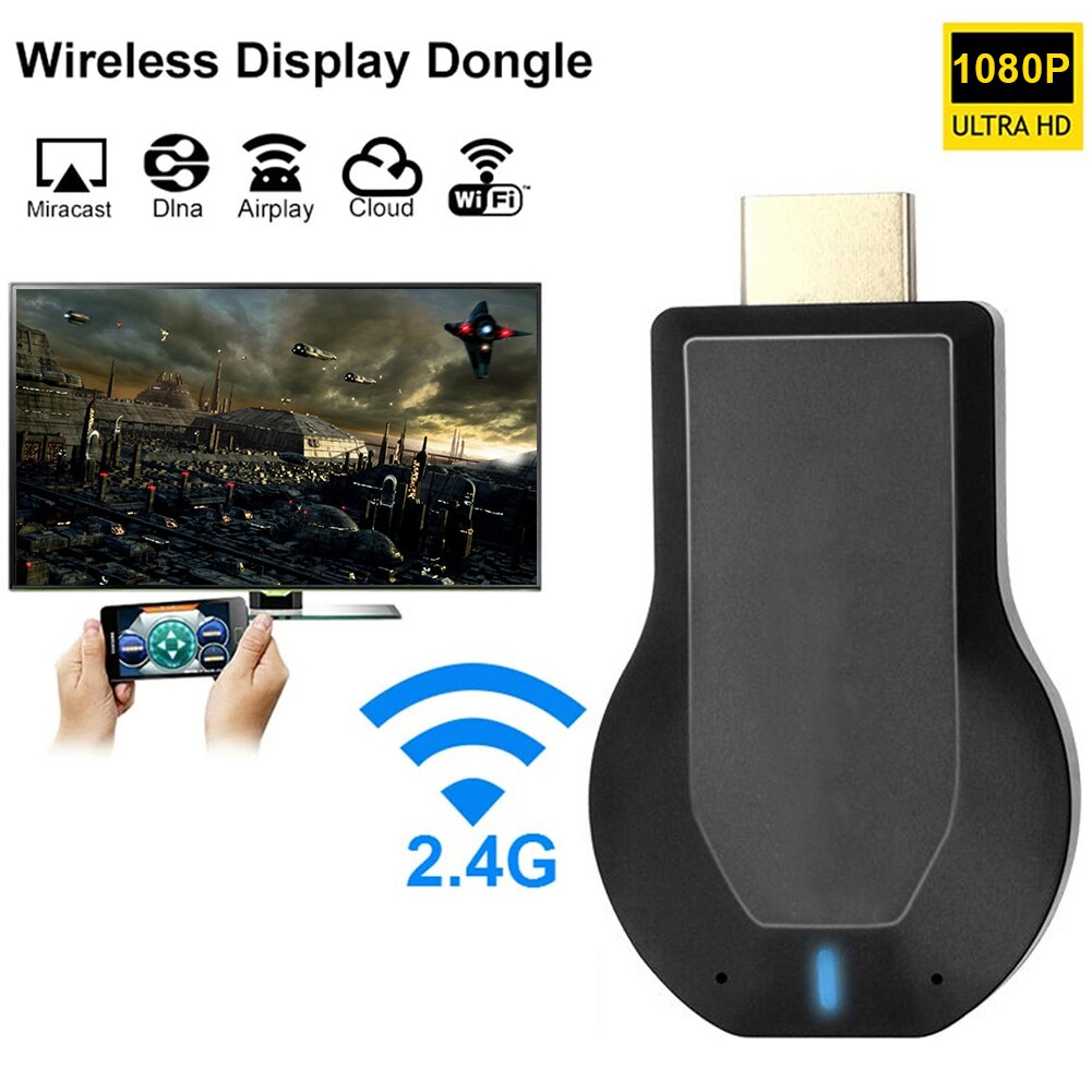 1080P Wireless WiFi Display TV Dongle Chromecast Receiver HDMI TV Stick for DLNA Miracast for AnyCast M2 Plus for Airplay