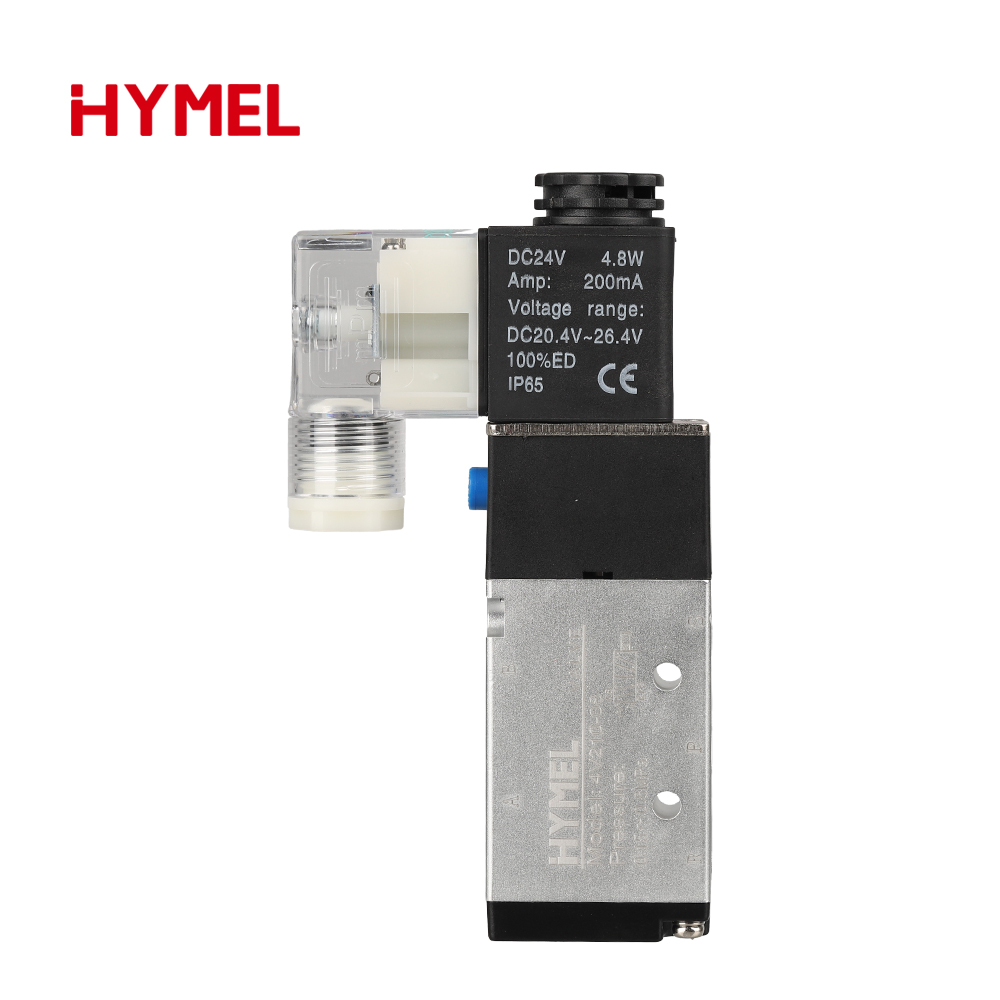 Pneumatic Electric Solenoid Valve 5 Way 2 Position Control Air Gas Magnetic Valve 12V 24V 220V 4mm-12mm Hose Fittings 4V210-08