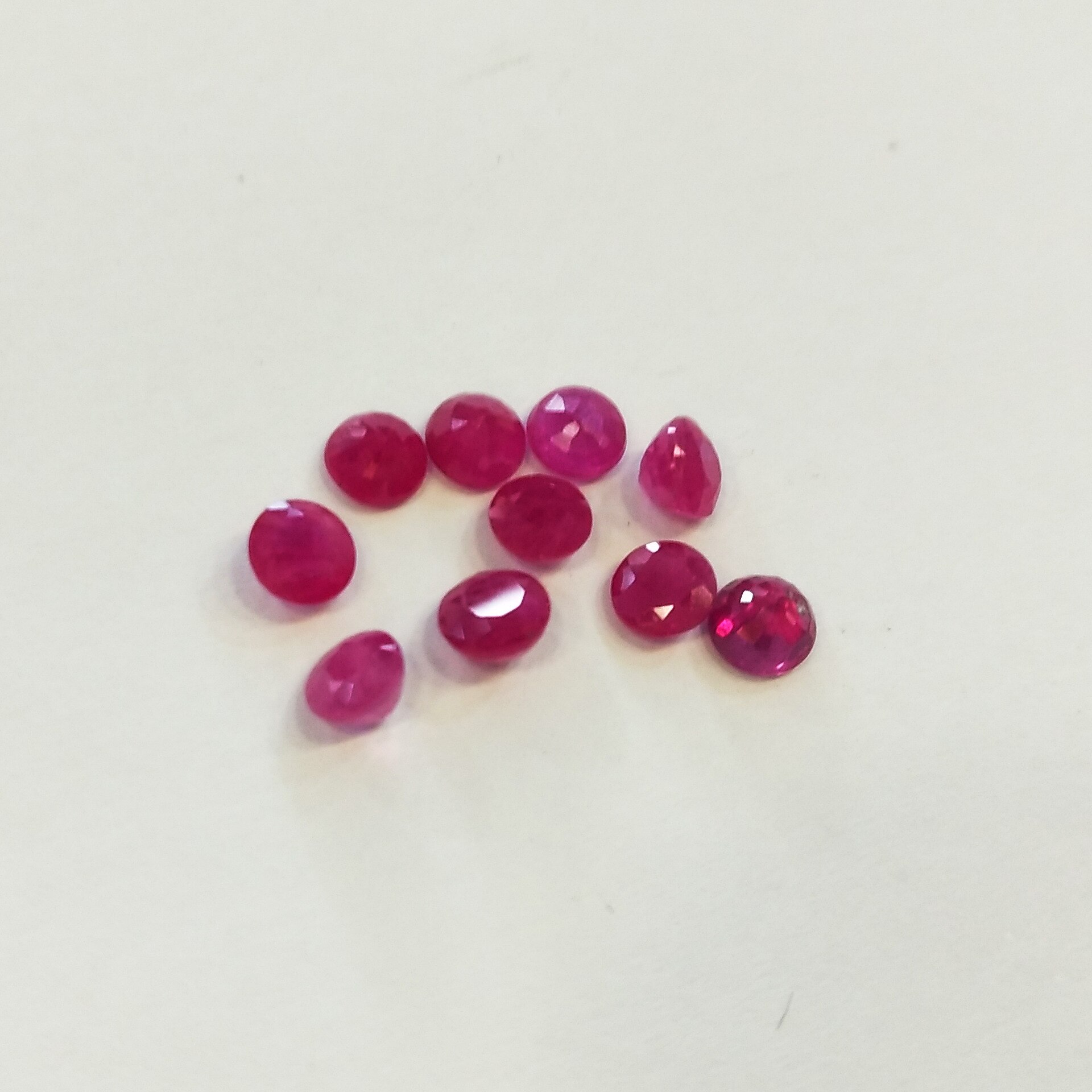 Wong Rain Top 1 PCS Natural 3.5 MM Round Natural Unheated Ruby Loose Gemstones DIY Stones Decoration Jewelry