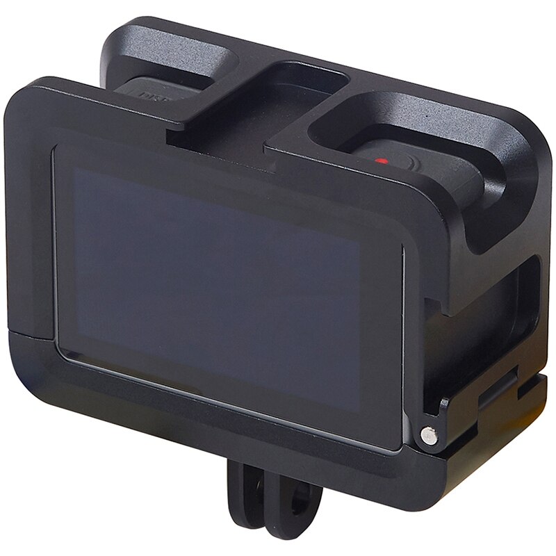Carcasa metálica para Vlogging en para Osmo Action vlogg Case con zapata fría para micrófono luz LED