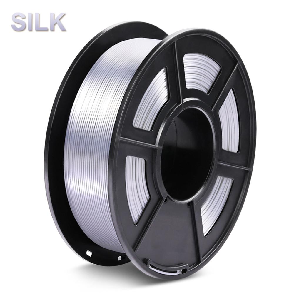 AW silk 3d printing 3D FDM Printer Filament Silk 1.75mm 1KG PLA Silky Rich Luster Metal Gold Copper Plastic Filament Materials: Silk Silver