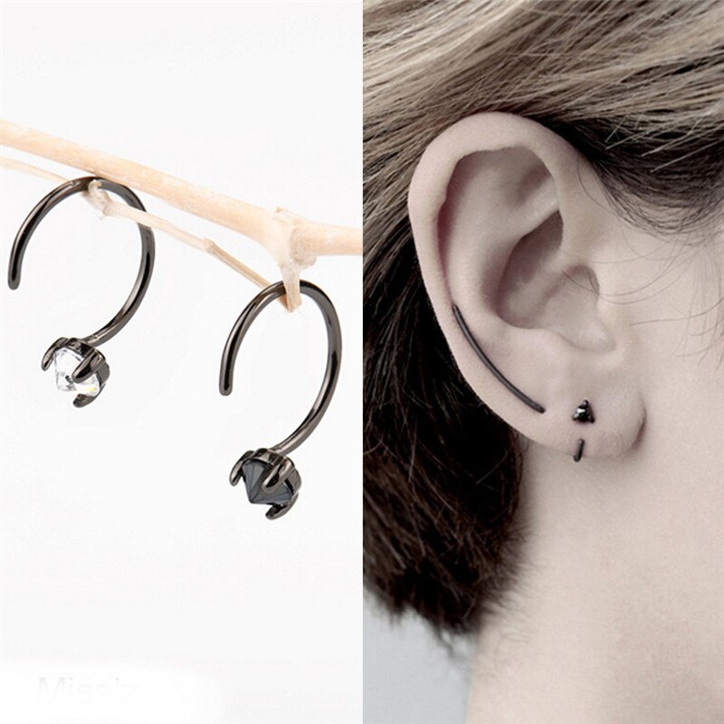 Korea Neue Strass Hinter Lotus Blume Stud Ohrringe Für Frauen Ohr Schmuck