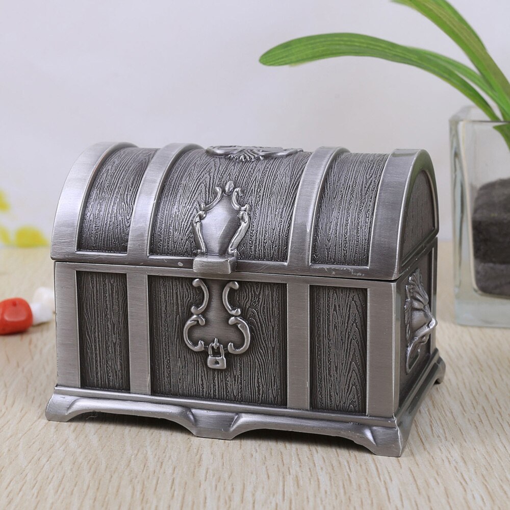 Legierung Vintage Piraten Schatz Box Sammlerstücke Schmuck Box Lagerung Veranstalter Schmuckstück Andenken Schatz Brust