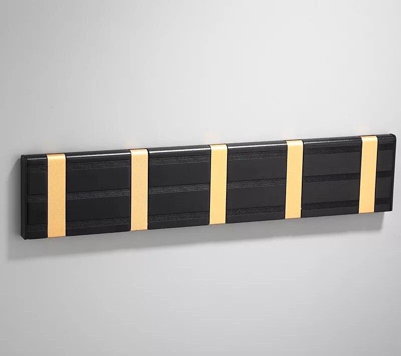 Schwarz kreative unsichtbar haken, raum Aluminium eintrag haken, versteckte haken, klapp haken, 1-5 haken.: golden 5 Haken