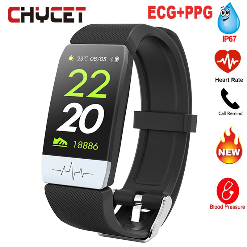 Fitness Tracker Smart Watch ECG PPG Smart Band Blood Pressure Waterproof Heart Rate Monitor Smart Bracelet Men Women Pedometer