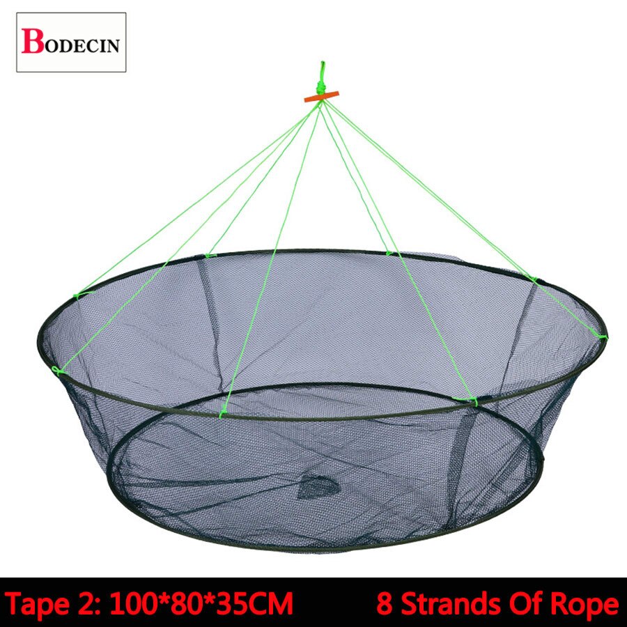 Foldable Fishing/Landing/Cast Net Nylon Shrimp Crab Bait Mesh For Fish Trap/Cage Crayfish Catcher Folding Casting Network: Tape2