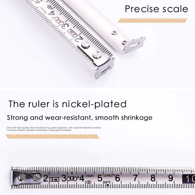 Tape Measure 1m 2m 3m Mini Retractable Tape For Home Factory Office Stainless Steel Woodworking Tape Measure
