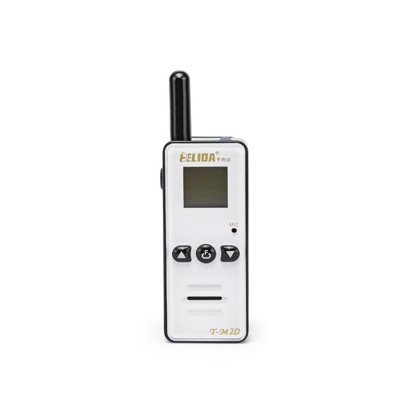 1 unidad, HELIDA T-M2D, 2W, Super Mini Radio bidireccional FRS GMRS UHF 400-520MHz, Mini WALKIE TALKIE: White / Euro