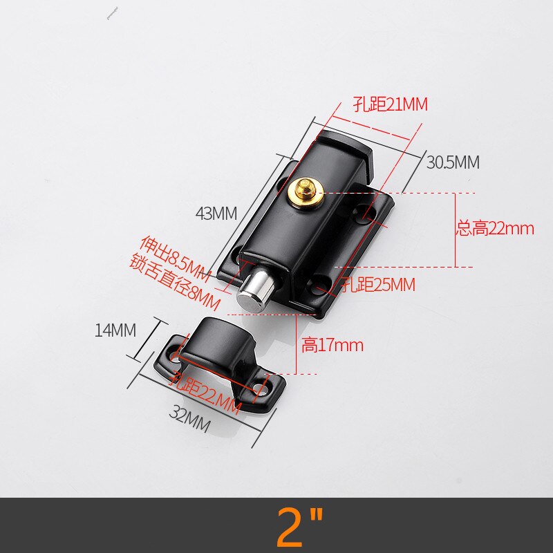 Stainless Steel Spring Loaded Door Latch Bolt Brass Push Release Button Old-fashioned Automatic Spring Latch Lock: 14