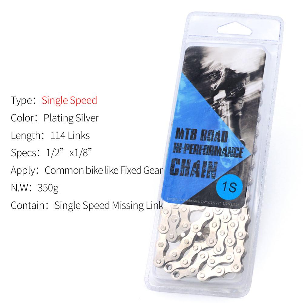 Bicycle Chain 8 9 10 11 Speed Buckle Single Speed MTB Chain Mountain Bike Road Chain Bike Parts eslabon rapido cadena 11v: Single Speed