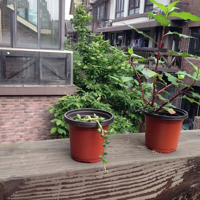 Mini macetas de plástico irrompibles para jardín, herramientas de macetas de plástico suave para guardería, 10 piezas