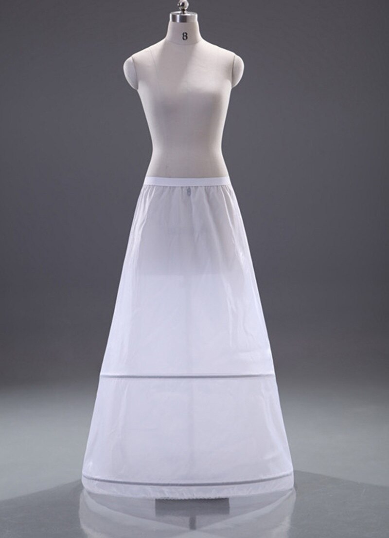 blanc mariée jupons a-ligne 2-cerceau robe de mariée sous-jupe robe formelle Crinoline Stock offre spéciale accessoires de mariage