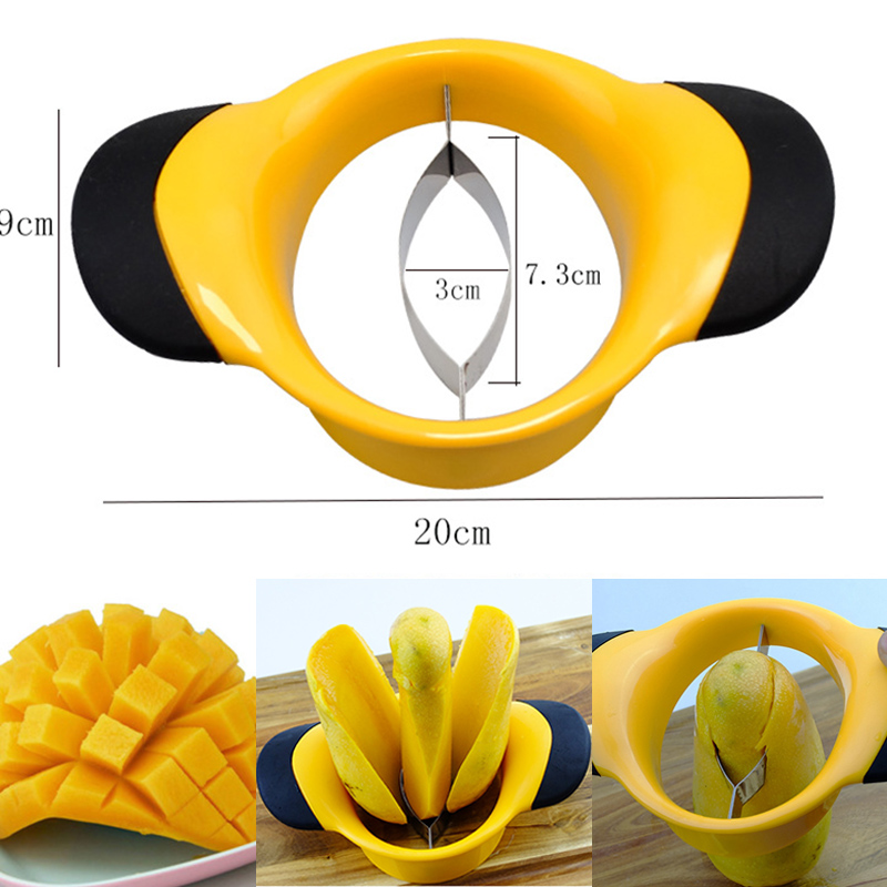 Twórczy mango rozdzielacz kuchnia ze stali nierdzewnej mango skaleczenie owoce brzoskwinia krajalnica nóż kuchnia rzeczy przyrząd kuchenny akcesoria