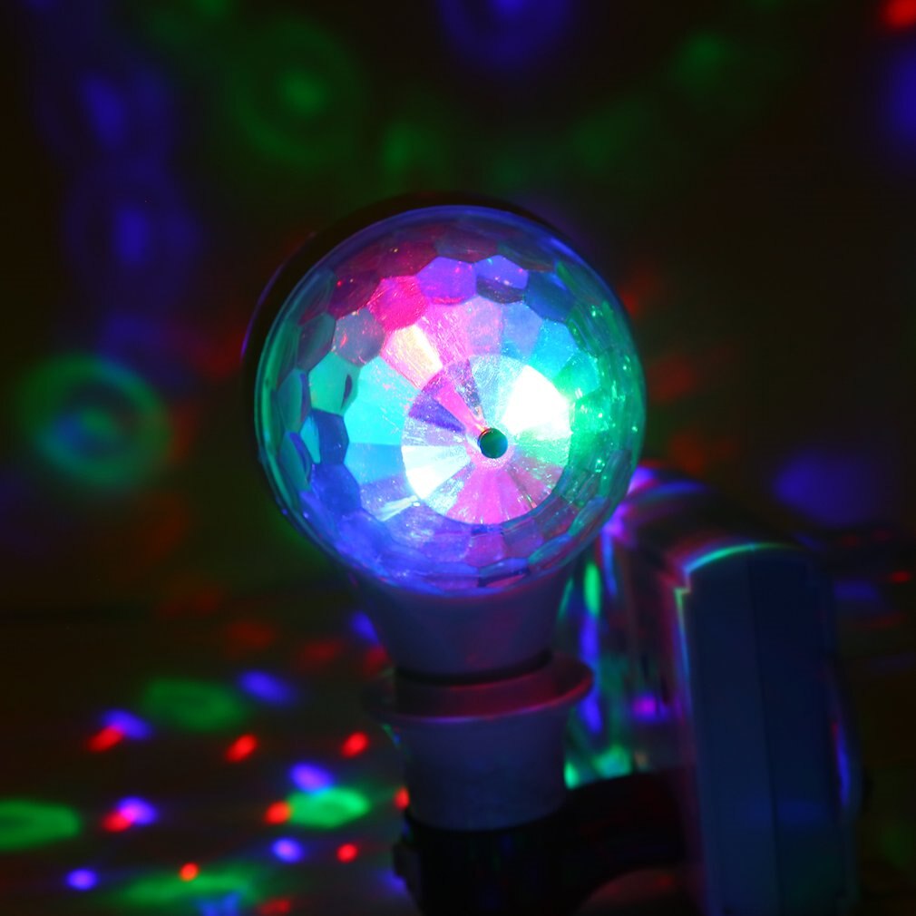 Led 6w roterande glödlampor med dubbla huvud magiska scen disco lampa roterande dubbelhuvud ledde färgglada scen ljus