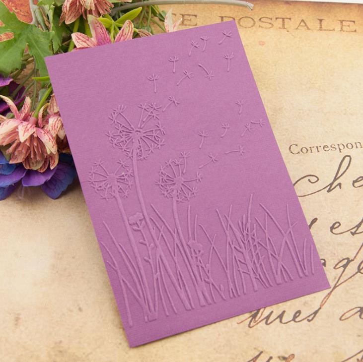 1 Pcs Kawaii Dandelion Flower Embossing Folders Plastic Template Cutting Dies DIY Scrapbooking Card Making Crafts Christmas