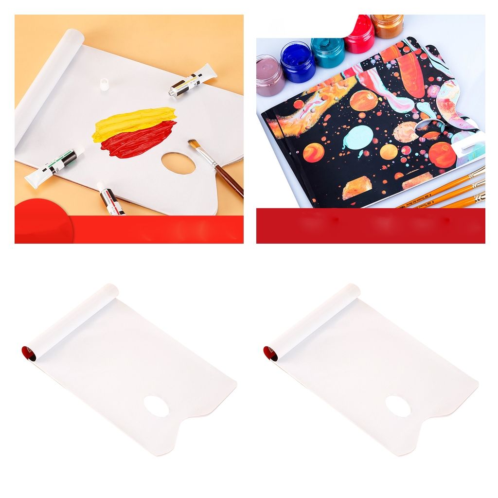 36Sheets Coated Paper Palette Pad Artist Mixing w/ Thumb Hole Oil Acrylic Paints