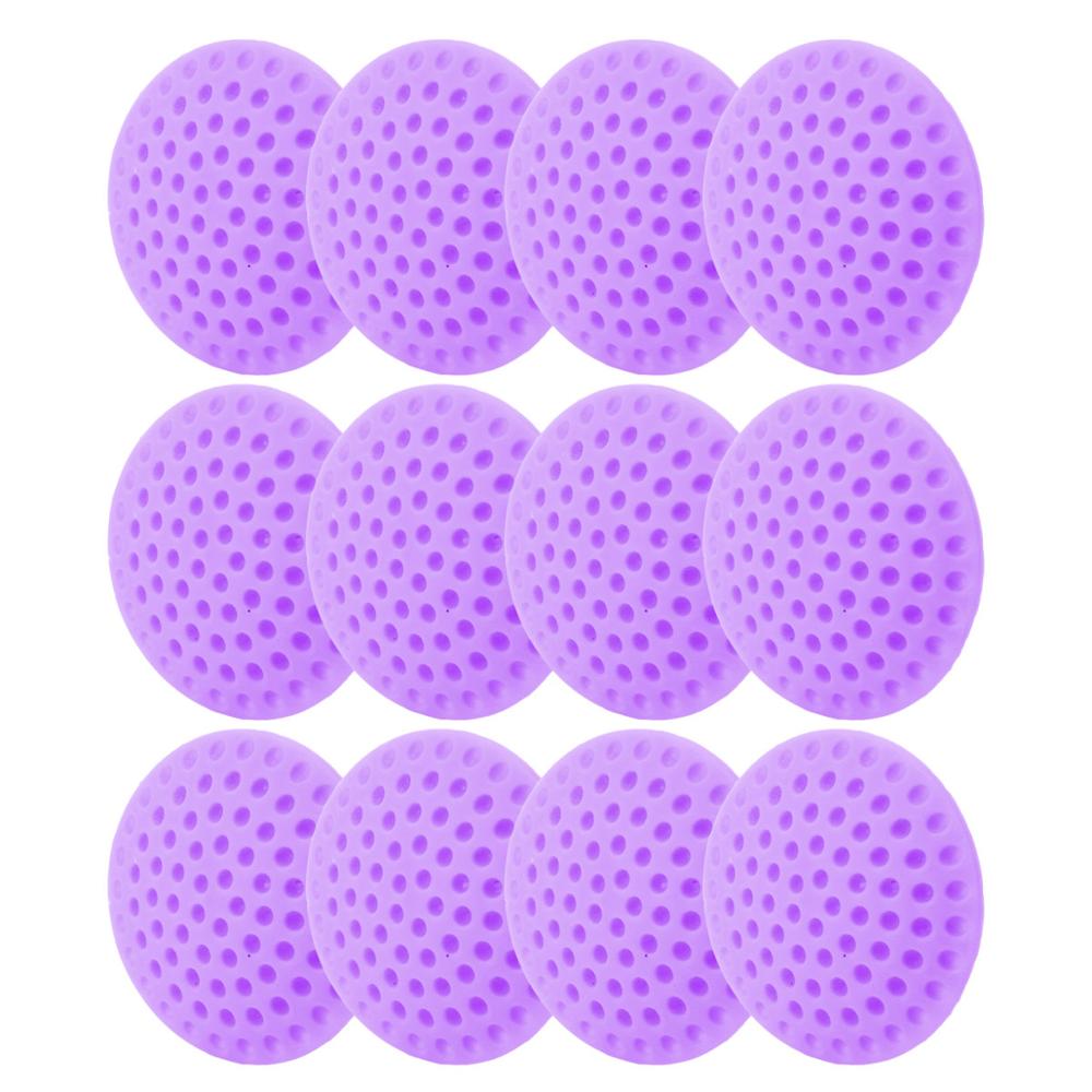 12 Stuks Deur Muur Protectors Anti Vibratie Rubber Deur Bumpers Keuken Badkamer Deurknop Handvat Stoppers Lijm Guard Bumpers: Lavender