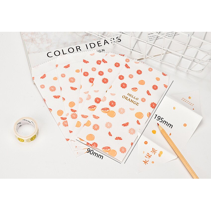 10Pcs/pack Lovely Small Fresh Fruit Paper Envelope Kawaii Small Baby Craft Envelopes for Wedding Letter Invitations