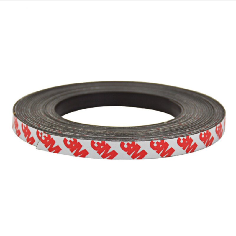 1 måler/parti 10*1 10*1.5 10*2mm selvklebende fleksibel myk magnetstrimmel gummimagnettape sterk fleksibel magnetstripe