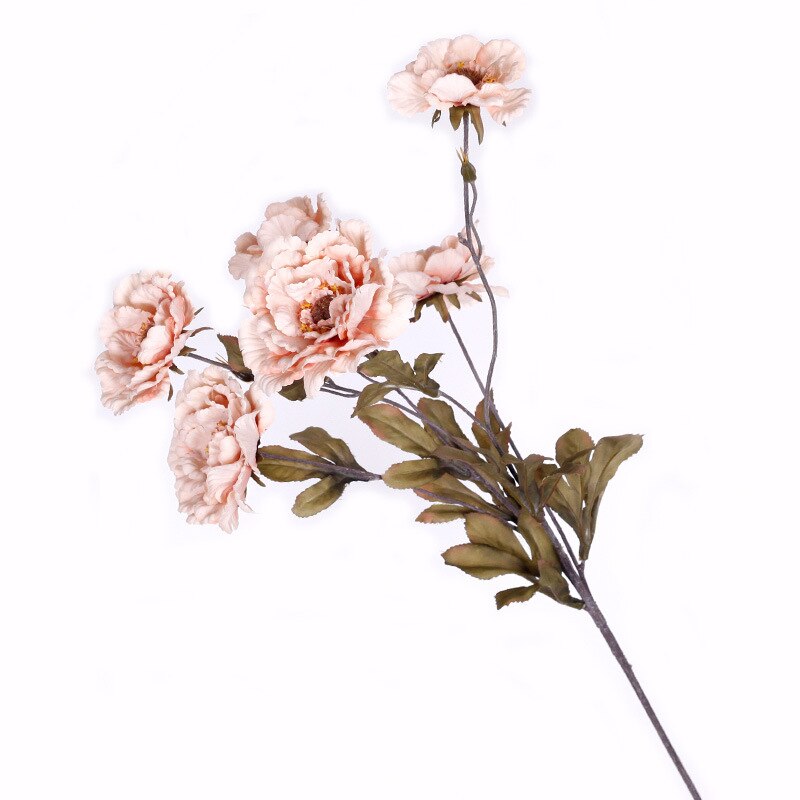 Fleur artificielle de Simulation en tissu de soie pivoine, , décoration de mariage, guirlande pour un , décoration artisanale pour la maison, plante: Champagne