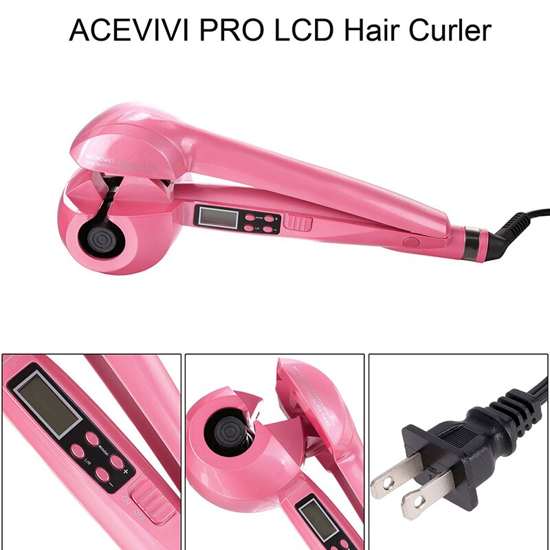 Monofunctional LCD Screen Ceramic Hair Curler Magic Hair Curl Styler Tools For Women Electric Hair Styling Machine Wand Curler