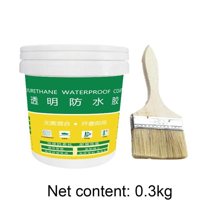 1pc gennemsigtig vandtæt lim innovativ forsegler mægtig pasta polyurethan vandtæt belægning til hjemmebadeværelse med børste