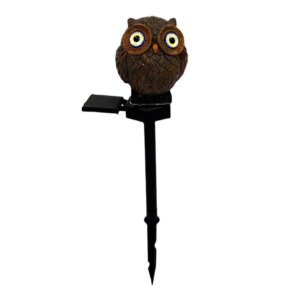 Halloween uil tuinlamp op zonne-energie, waterdicht, uilenlamp op zonne-energie voor tuin, terras, erf, gazon en pad.: Maanblauw