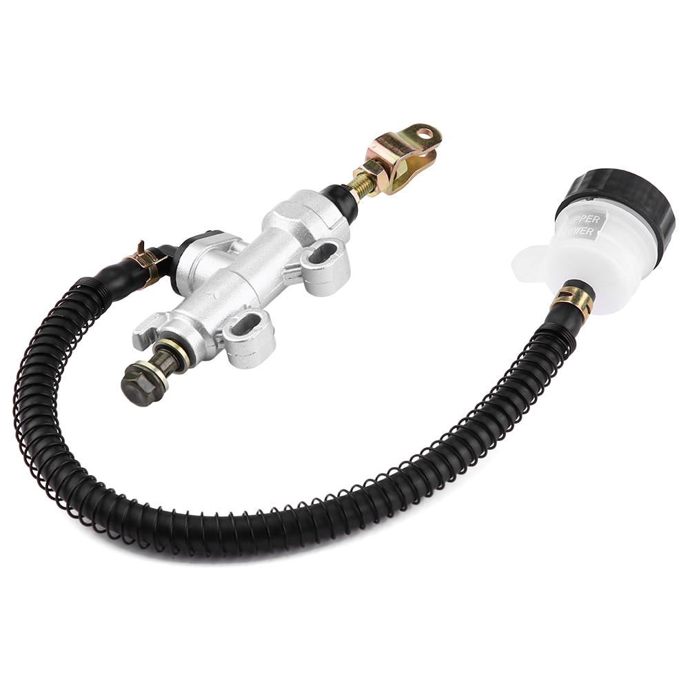 Achter Voetrem Hydraulische Hoofdremcilinder Pomp Reservoir Zilver Fit Voor De Meeste Motorcycle Fit Voor Suzuki Kawasaki Honda Yamaha