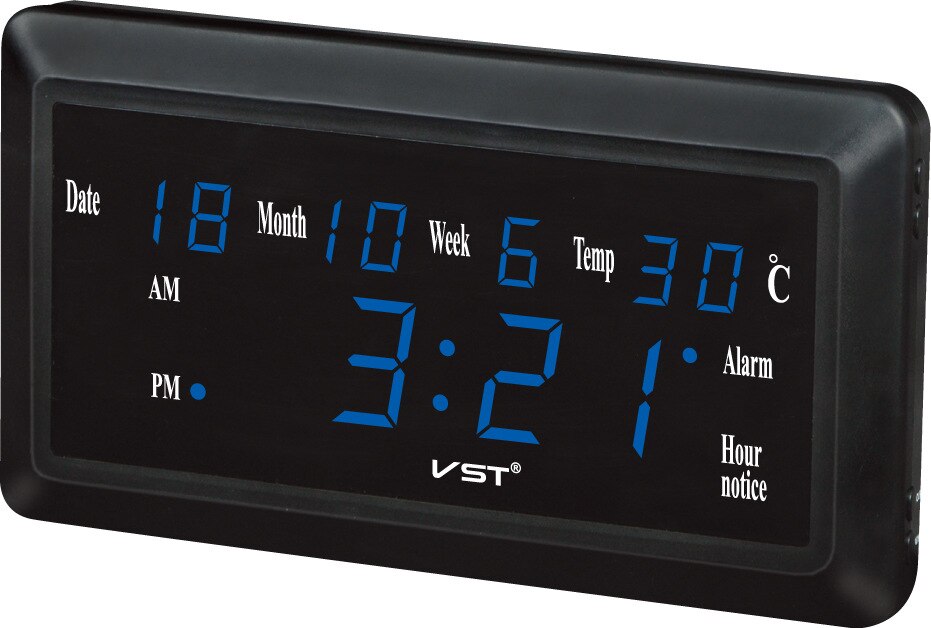 Best Selling Large LED Digital Wall Clock Modern With Thermometer And Hygrometer VST795w