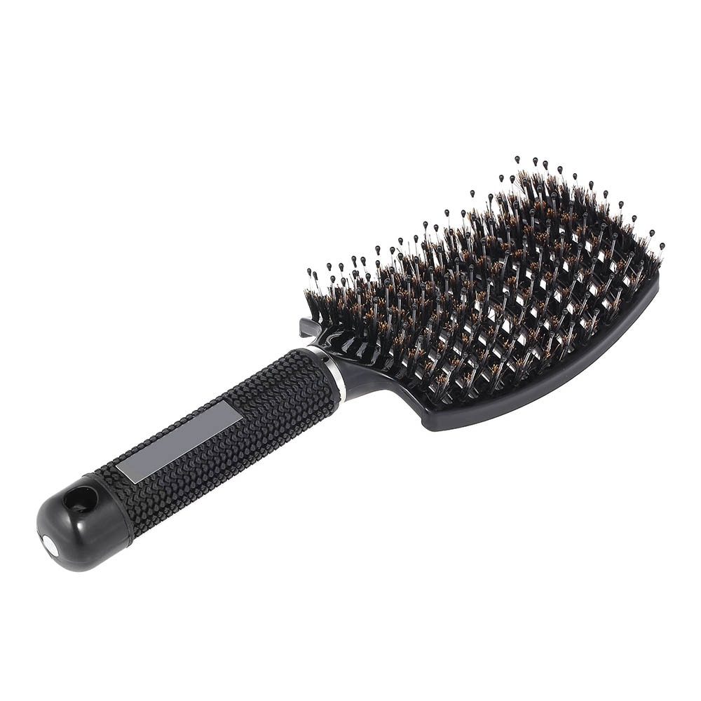 Tipode organismo peine cepillo de pelo cepillo para el pelo mujeres pelo enredo de peluquería de cepillo herramienta peine del pelo: Black