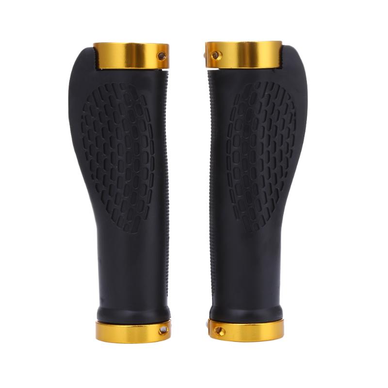 Mtb cykelstyr greb anti-skrid ergonomisk gummi mountain road cykel cykel greb håndtag cykel dele: 01 guld