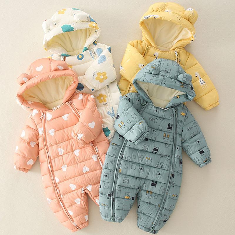 Cartoon Winter Overalls Kleding Baby Jumpsuit Jongen Meisje Jas Baby Snowsuit Jongen Sneeuw Wear Kleding