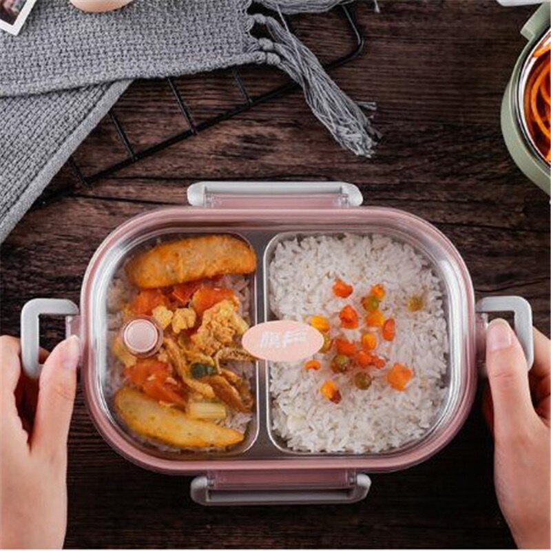 304 Stainless Steel Thermos Lunch Box for Kids Gray Bag Set Bento Box Leakproof Japanese Style Food Container Thermal Lunchbox