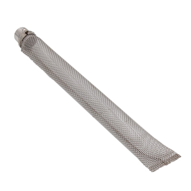11 " (28cm)  bazookaskærm i rustfrit stål med 1/2 " npt til hjemmebrygget ølkedel eller mos tun hop filterskærme