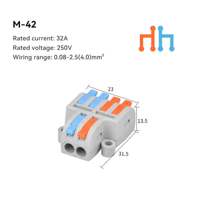Mini connecteurs de câbles à câblage rapide, séparateur Compact universel, conducteurs électriques, bornier domestique enfichable, 10/30/50 pièces: Orange / 50-79 Pcs