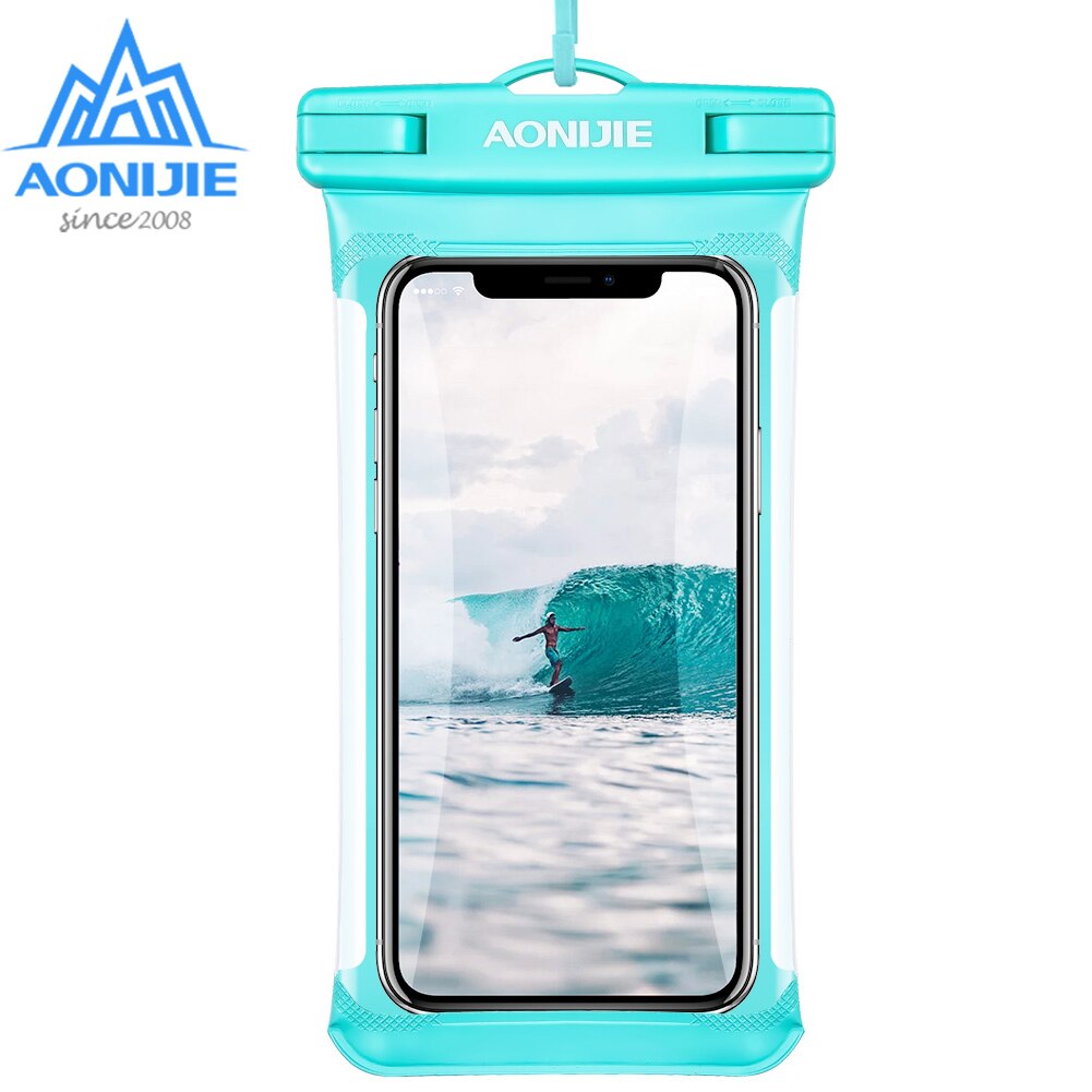 Aonijie E4103 Full Screen Waterdichte Telefoon Case Dry Bag Cover Mobiele Telefoon Pouch Rivier Trekking Zwemmen Strand Duiken Drifting