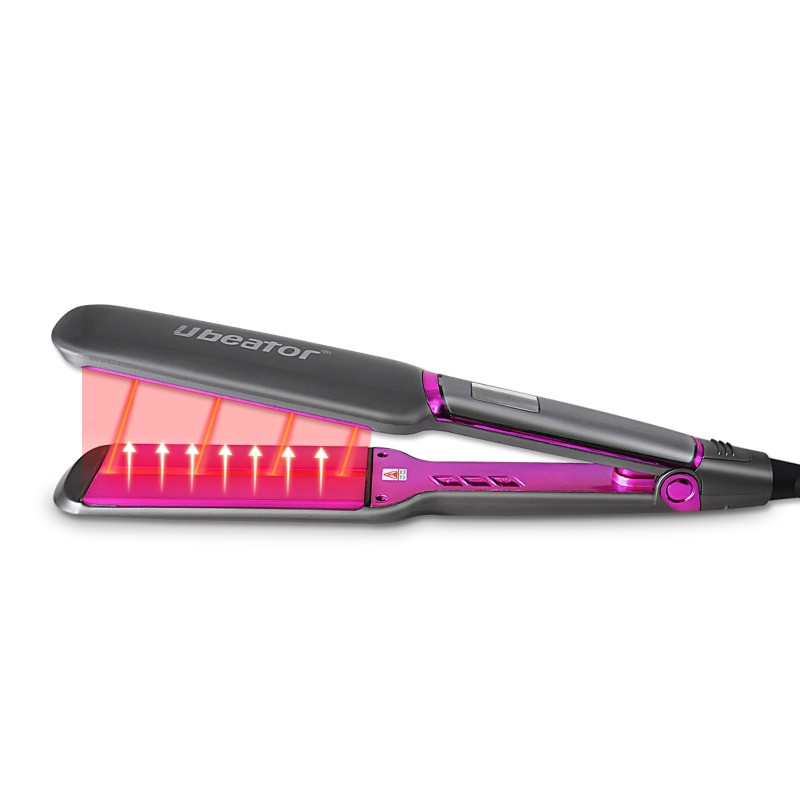 Fernen Infrarot Negative Ionen Keramik Haarglätter Flache Eisen Hair Pflege Richt: Purple  / AU